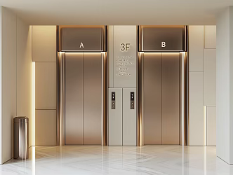 Modern Hotel Elevator 3d model