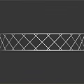 Metal Arch Decoration With Geometric Cutout Design And Curved Structure