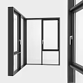 Modern Black Frame Casement Windows with Transparent Glass And Sleek Design