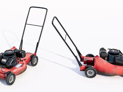 Modern lawn mower Old lawn mower 3d model