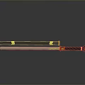 Detailed Sword With Black Scabbard Gold Decorations And Sharp Metal Blade