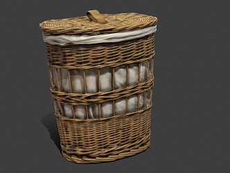 Modern Storage Basket Wicker Basket 3d model