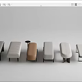 Modern Bed End Stool Bed End Stool Combination Sofa Bench 3d model