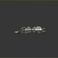 Historic Castle Architecture Model With Red Roofs Courtyard Stone Walls And Green Grass