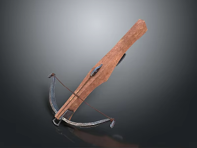 Vintage Handcrafted Wooden Bow Traditional Weapon With Classic Design And Rustic Look 3d model