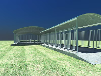 Modern carport 3d model