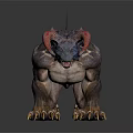 3D Fantasy Dragon Creature With Sharp Claws Spiked Back And Purple Gray Skin