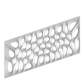 White Decorative Wall Panel Featuring Modern Leaf Shaped Cutouts Design For Interior