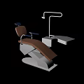 Ergonomic Medical Equipment Dental Chair With Adjustable Backrest LED Lamp And Tool Tray