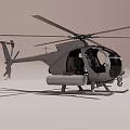 Modern Utility Helicopter With Rotor System Fuselage Landing Gear And Equipment Pods