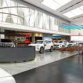 Car Dealership Showroom With Modern Design And Vehicle Displays