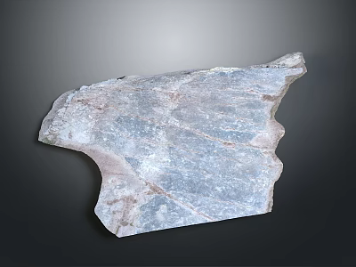 Natural Stone Material With Gray Surface And Irregular Edges Showing Natural Texture 3d model