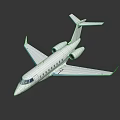 Modern White Passenger Jet With Blue Accents Sleek Fuselage Wings And Engines