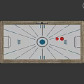 Wooden Air Hockey Table With Tabletop Design Pucks Score Markers And Stable Legs