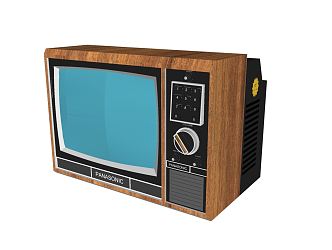 Retro TV Old TV Old TV Snowflake TV 3d model