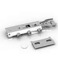 Modern door hinge small curve 3d model