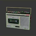 Vintage Portable Cassette Player Radio With Silver Body And Retro Design