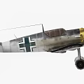 Vintage German Military Fighter Aircraft Dual Model with Gray Yellow Color Scheme Design