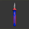 Professional Hardware Tool Pliers with Red and Blue Handles and Silver Head