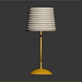 Stylish Table Lamp With Golden Stand Green Gemstone And White Pleated Shade