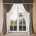 Elegant Curtains With Sheer Layers And Heavy Drapes For Window View With Greenery