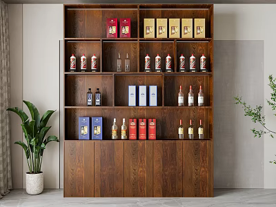 New Chinese Wine Cabinet 3d model