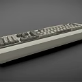 Vintage Computer Keyboard With Classic Key Layout And Multiple Gray White Keys 3d model