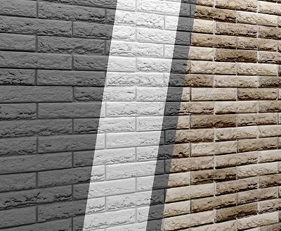 Textured Brick Wall Design With Gray White And Brown Bricks For Home Exteriors 3d model