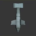 Light Blue Rocket Model For Space Exploration With Internal Structure And Components