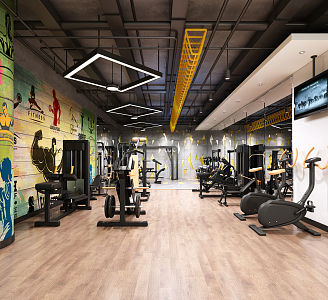 INDUSTRIAL LOFT GYM 3d model