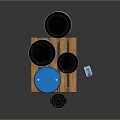 Plastic bucket big trash can bucket container realistic 3d model