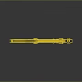 Futuristic Modern Sci Fi Weapon With Gold White Black Colors And Blue Glowing Accents