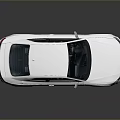 White Two Door Car With Modern Sleek Exterior And Black Roof Design