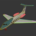 Blue and White Small Passenger Jet Aircraft Featuring G2017 Registration Wings Tail and Windows
