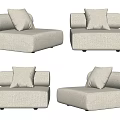 Modern Minotti Single Sofa 3d model