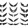 Animal Wing Wall Decor With Various Stylish Black Wing Designs For Home