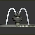Garden Ornament Circular Fountain With Multi Tiered Design And White Water Streams