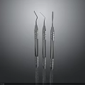 Professional Stainless Steel Dental Tools With Spiral Handles And Fine Tips