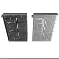Detailed Ceiling Grid Structure With Metal Framework Pipes And Illuminated Strips 3d model