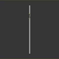 Modern Street Lamp Design With White Pole Extended Arm And Yellow Head
