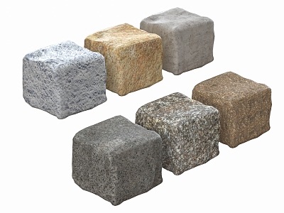 Landscape Stone Block Gravel 3d model