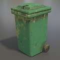 Trash Can Large Trash Can Outdoor Trash Can Community Trash Can Low Face Number Low Model Simple Model Game Sub-era Film and Television Level Super Realistic High Precision 3d model