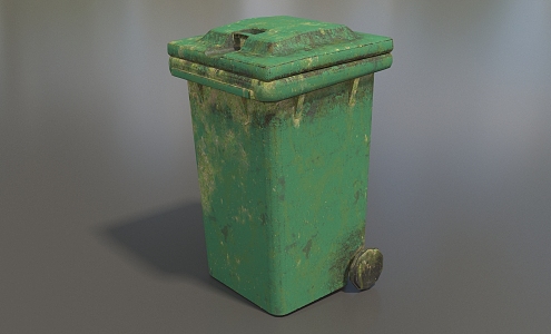 Trash Can Large Trash Can Outdoor Trash Can Community Trash Can Low Face Number Low Model Simple Model Game Sub-era Film and Television Level Super Realistic High Precision 3d model