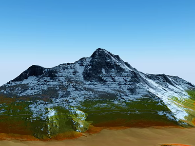 Modern Snow Mountain 3d model