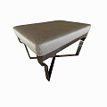 Modern Textured Seat Stool With Geometric Metal Legs For Interior Decor Design