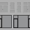 Modern casement window door and window system window 3d model