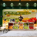 Public Office Space Featuring Fresh Fruit Promotion Display And Camera Equipment 3d model
