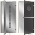Modern Swing Doors With Various Glass Designs And Decorative Metal Frames