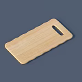 Wooden Cutting Board With Wave Edge And Handle Hole For Kitchen Cooking