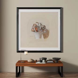 French retro medieval decorative painting 3d model
